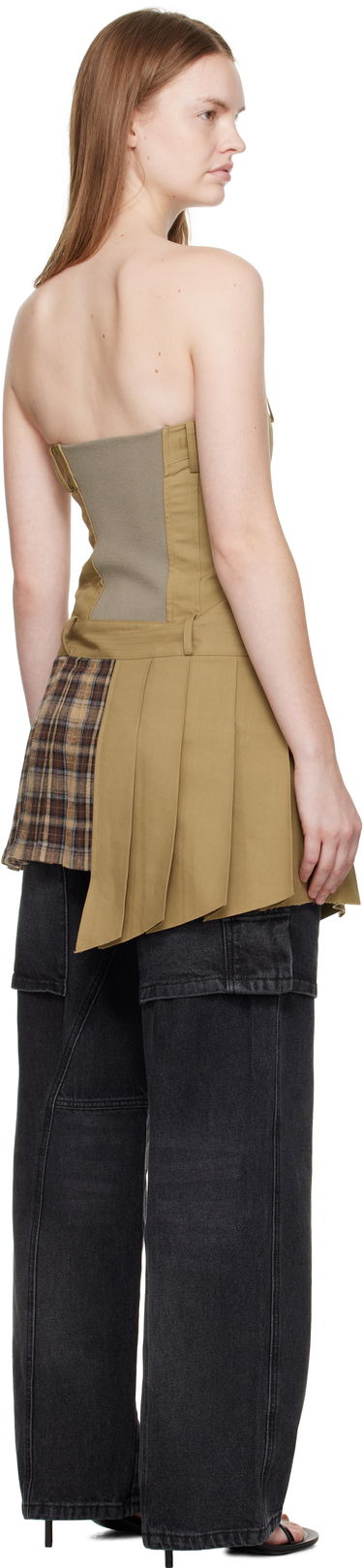 Mekko Andersson Bell Andersson Bell Double-Breasted Pleated Minidress Beige | atb1366w, 2