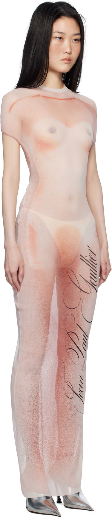 Mekko Jean Paul Gaultier Jean Paul Gaultier 'Le Classique' Open-Backed Maxi Dress Vaaleanpunainen | 25/33-F-RO356-T577-2026, 1