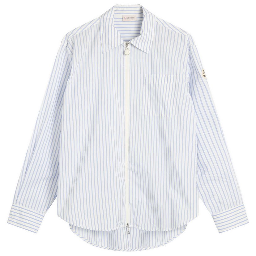 Paita Moncler Moncler Striped Zip Shirt Sininen | 2F000-16-598S1-F00
