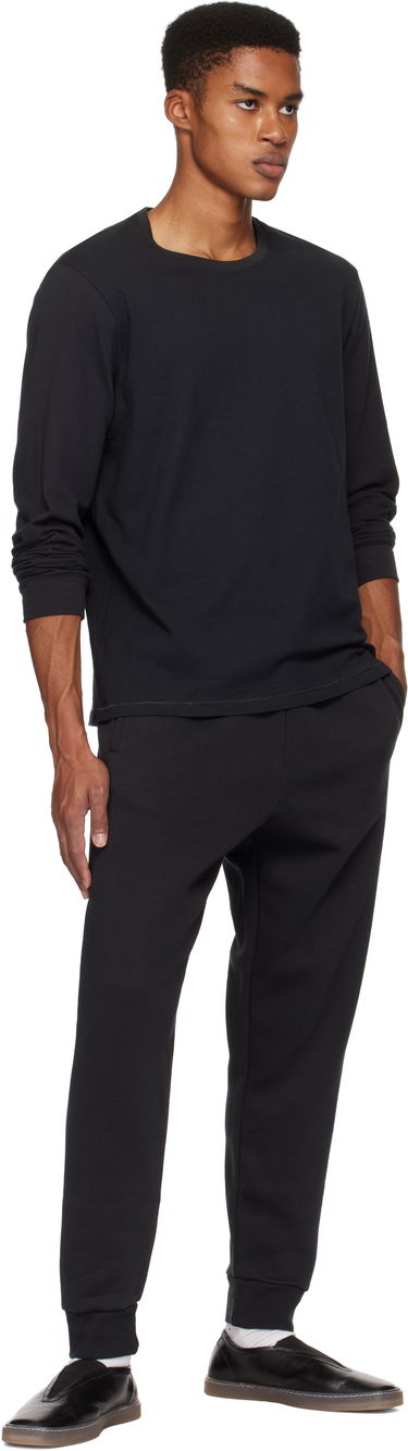 T-paita SKIMS Cotton Classic Long Sleeve T-Shirt Musta | LS-LST-6350M, 3