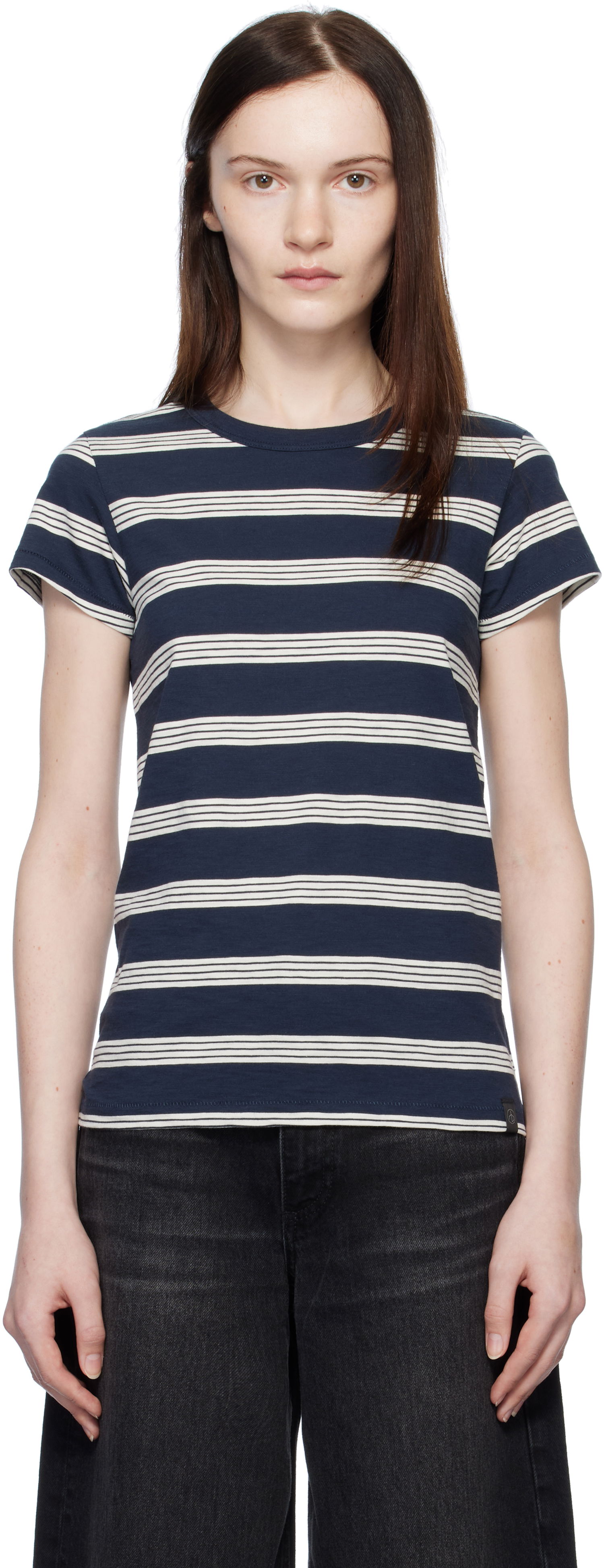 T-paita rag & bone Striped T-Shirt Sininen | WCC22HT020TA20, 0