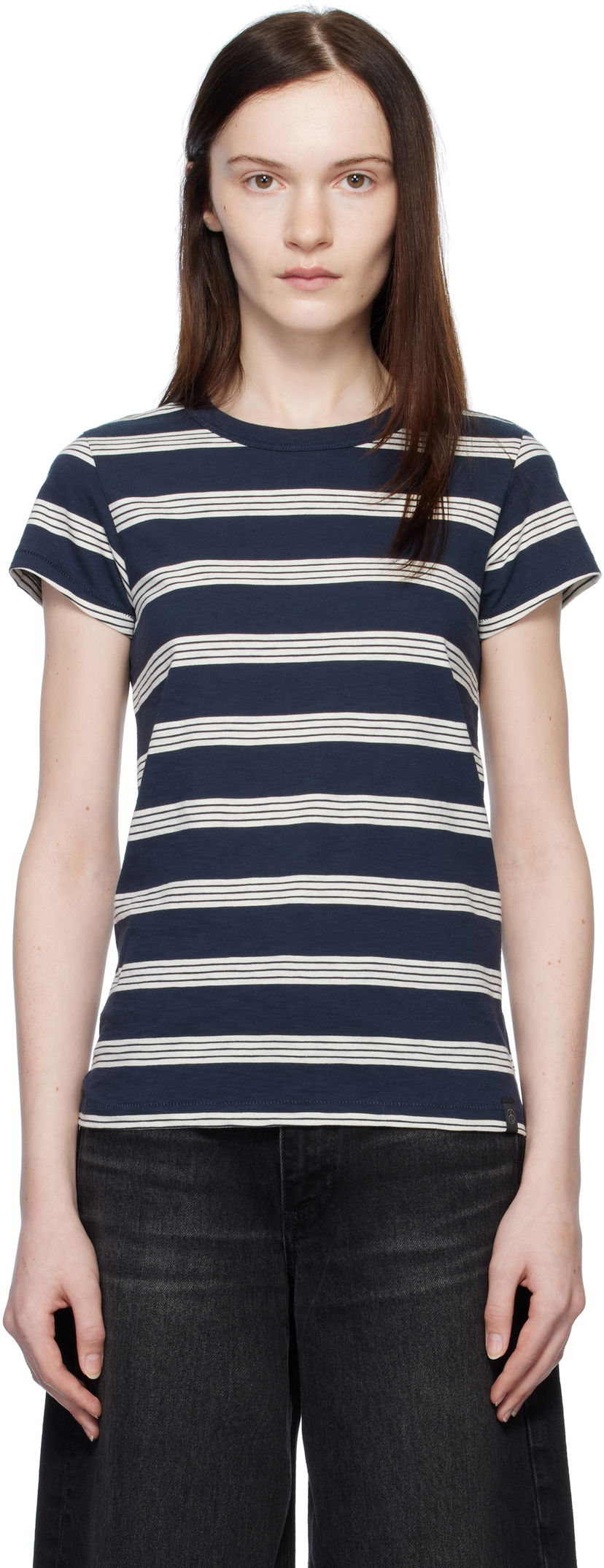 T-paita rag & bone Striped T-Shirt Sininen | WCC22HT020TA20