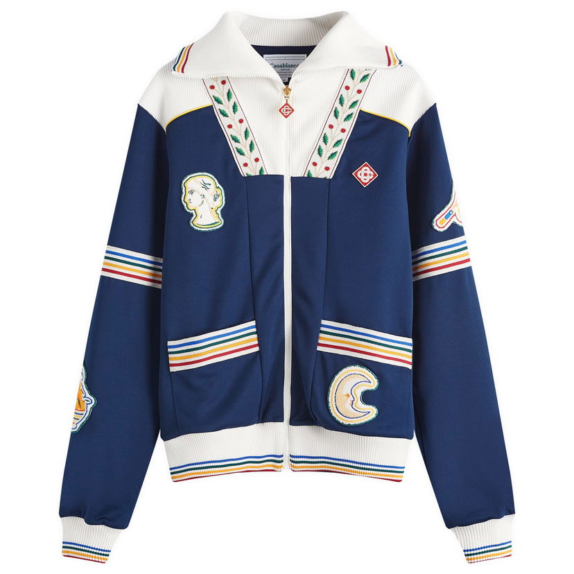 Takki Casablanca Varsity Track Jacket Tummansininen | MF24-JTP-284-01