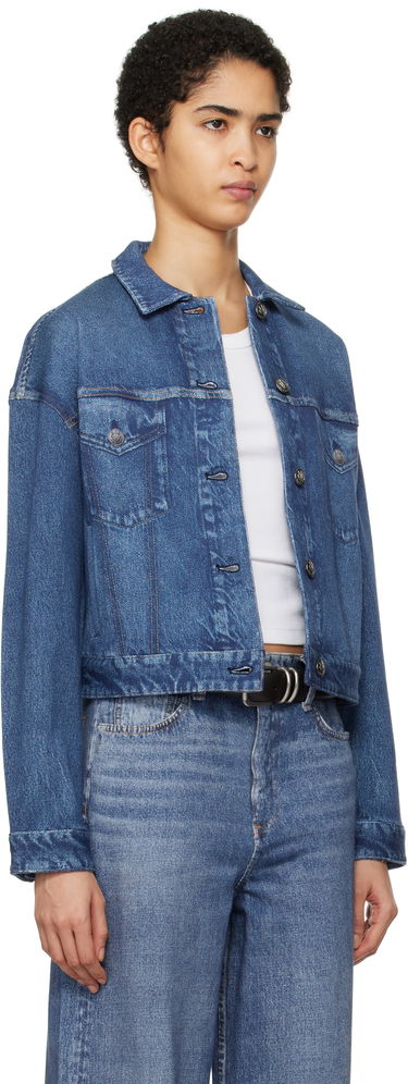 Takki rag & bone Rag & Bone Miramar Fleece Trucker Jacket Sininen | WCW24H40038203, 1