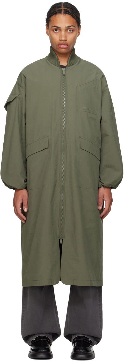 Takki GANNI Oversized Shell Coat & Vest Set Vihreä | F9717
