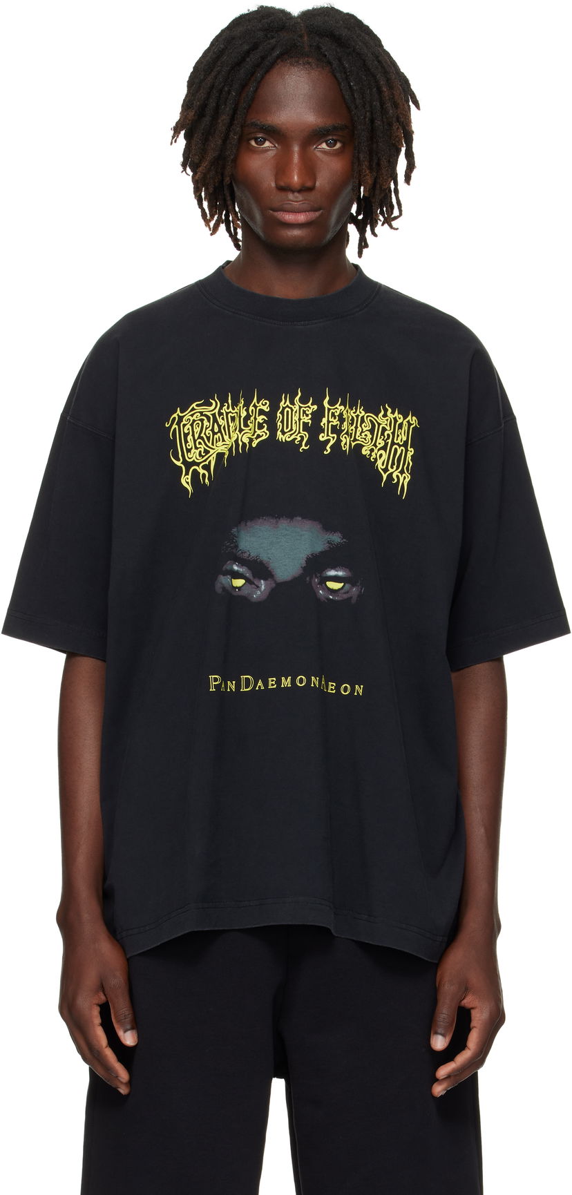 T-paita VETEMENTS Vetements Cradle of Filth Pandaemonaeon Oversized T-Shirt Musta | UCF76TR550B