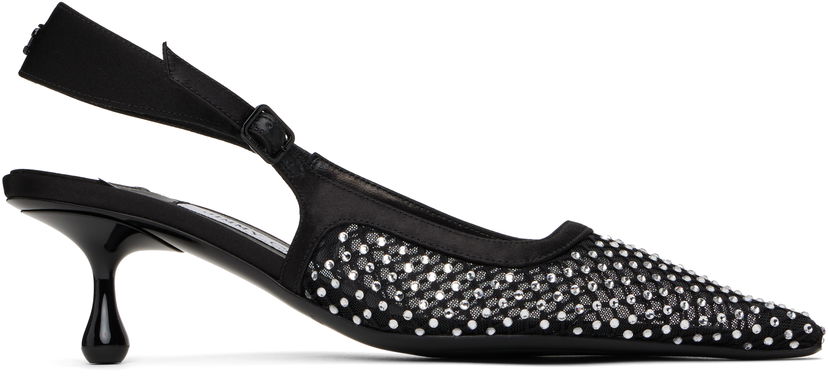 Tennarit ja kengät Jimmy Choo Jimmy Choo Amel 50 Crystal Slingback Heels Musta | AMEL 50 QHS