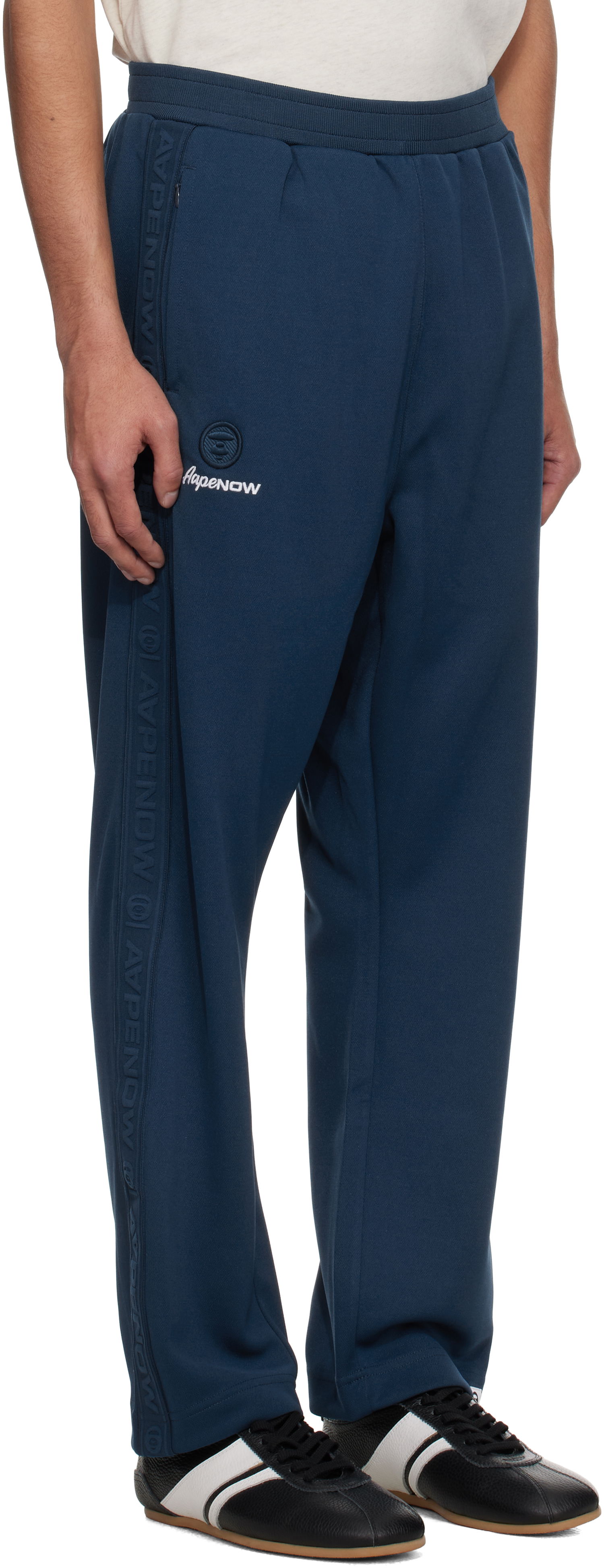 Verryttelyhousut AAPE by A Bathing Ape AAPE by A Bathing Ape 'AAPE Now' Sweatpants Tummansininen | AAPPTMB674XXNNYX, 1