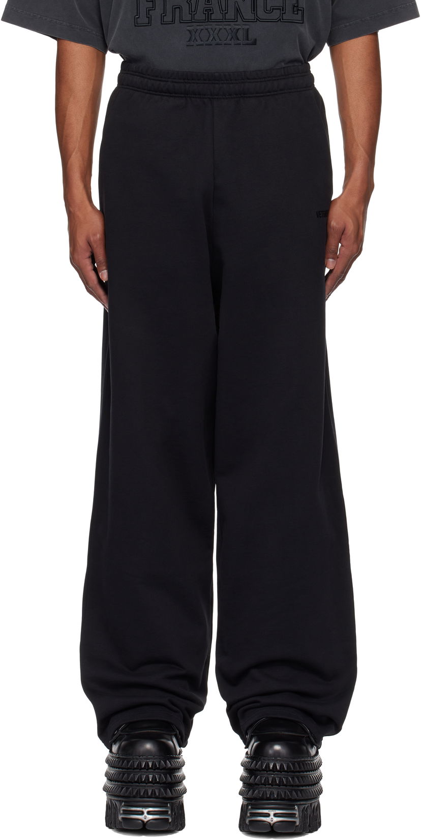 Verryttelyhousut VETEMENTS Embroidered Logo Sweatpants Musta | UA66SP630B