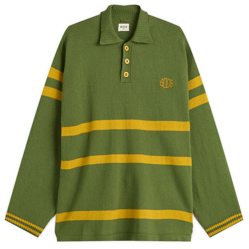 Poolopaita Bode Knit Striped Long-Sleeve Regis Polo Monivärinen | MRF25KT011