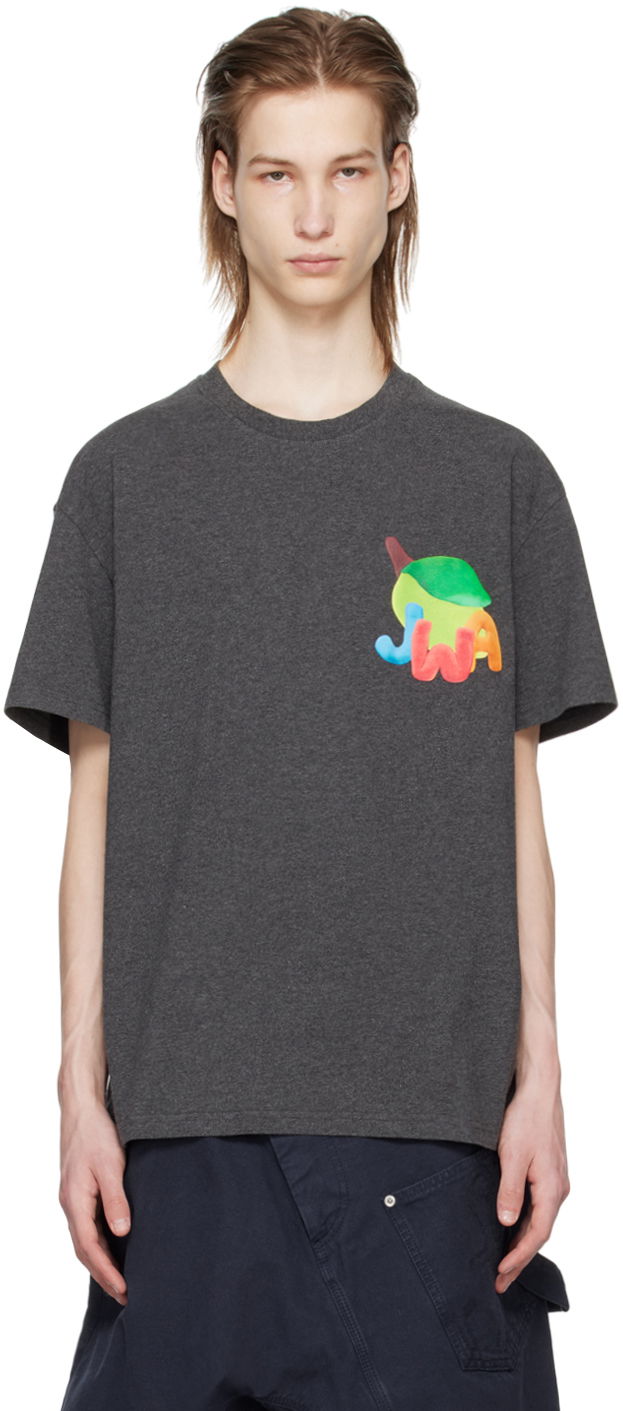 T-paita JW Anderson Gray Lime T-Shirt Harmaa | JT0229-PG0980