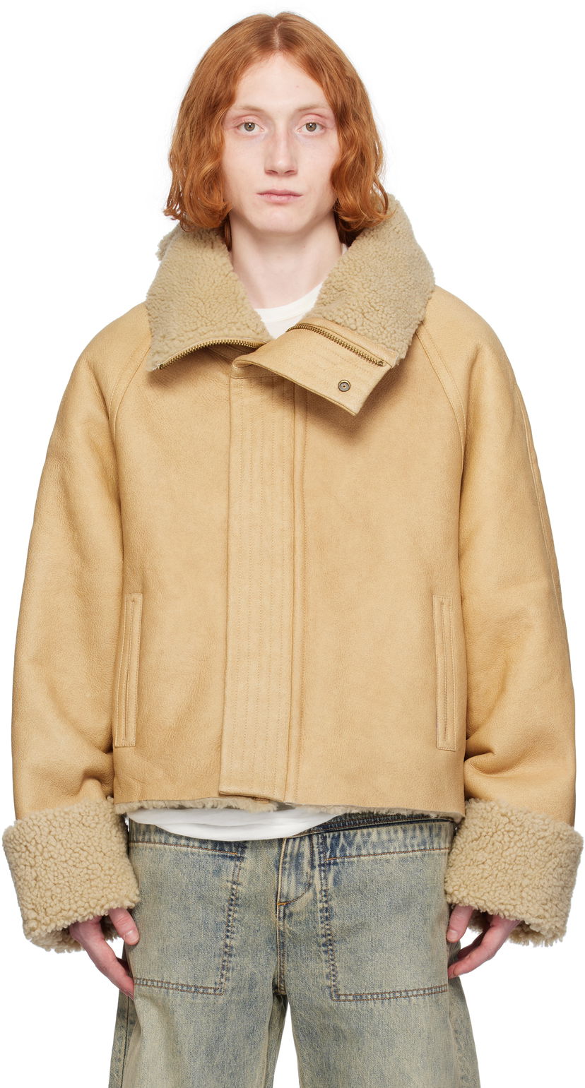 Takit Entire Studios Entire Studios Bulk Shearling Jacket Beige | ES2612CA
