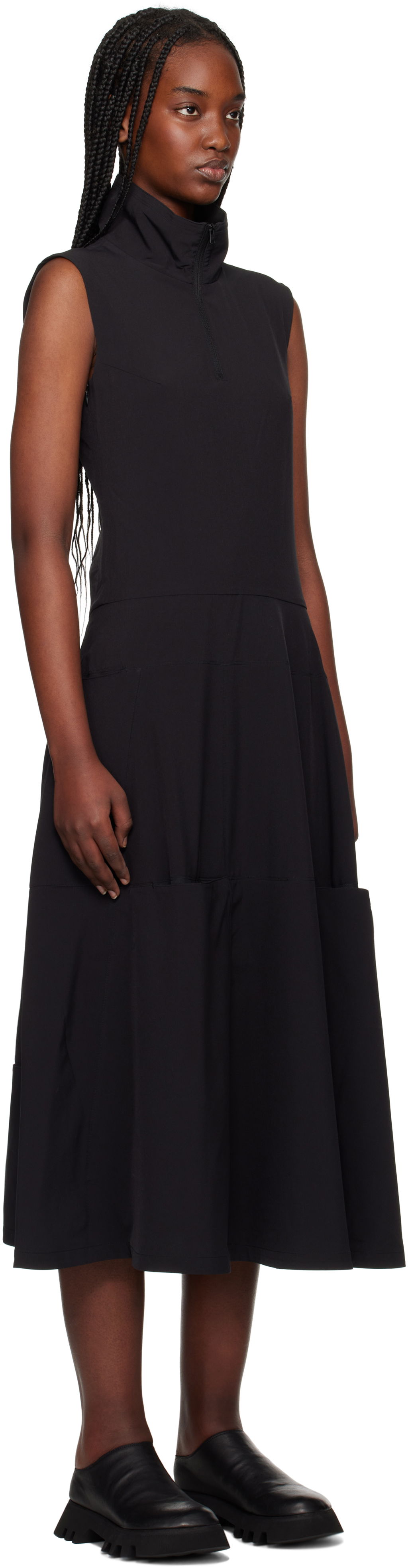 Mekko Y-3 Y-3 Half-Zip Midi Dress Musta | JI7087, 1