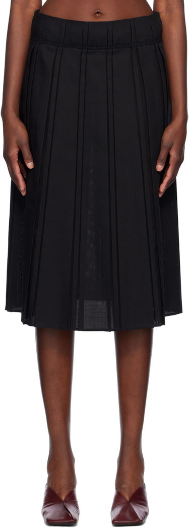 Hame Jil Sander Jil Sander Pleated Midi Skirt Musta | J02MA0256_J40217, 0