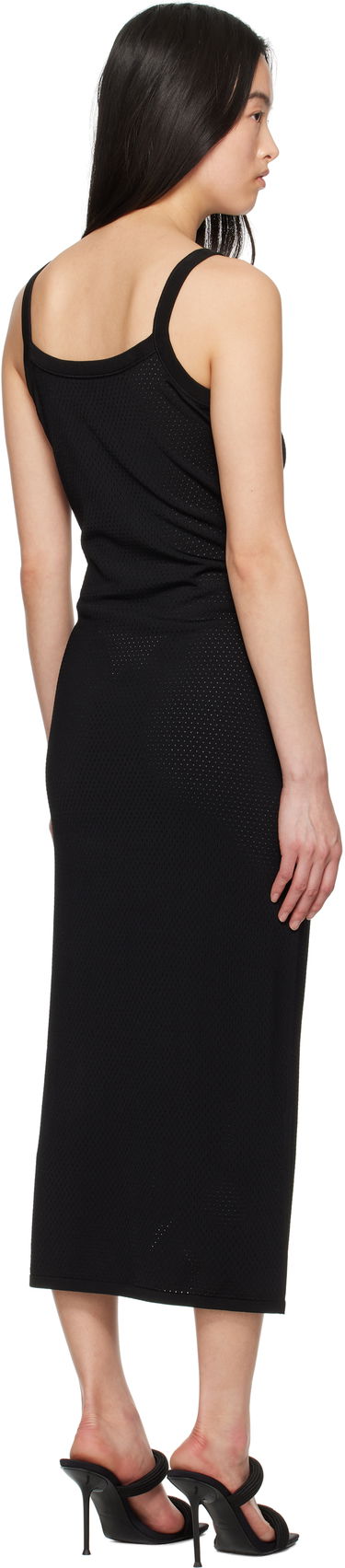 Mekko Alexander Wang Alexander Wang.t Cami Athletic Mesh Midi Dress Musta | 4KC2256043, 2