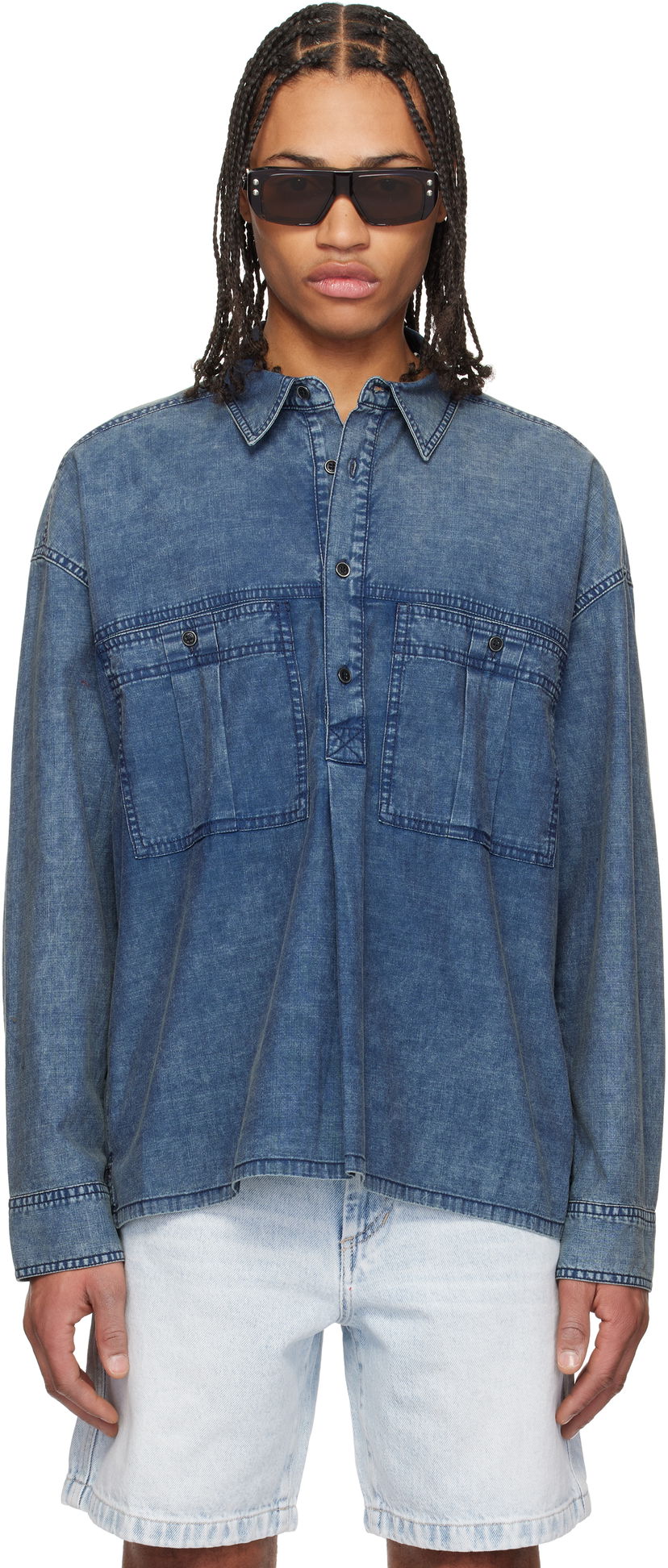 Paita ISABEL MARANT Isabel Marant Vittore Denim Overshirt Sininen | 25PCH0228HA-C1I01H