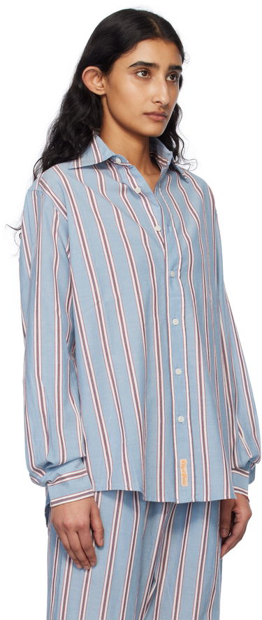 Paita Bode Bode Regatta Stripe Shirt Sininen | MRS25SH026, 4