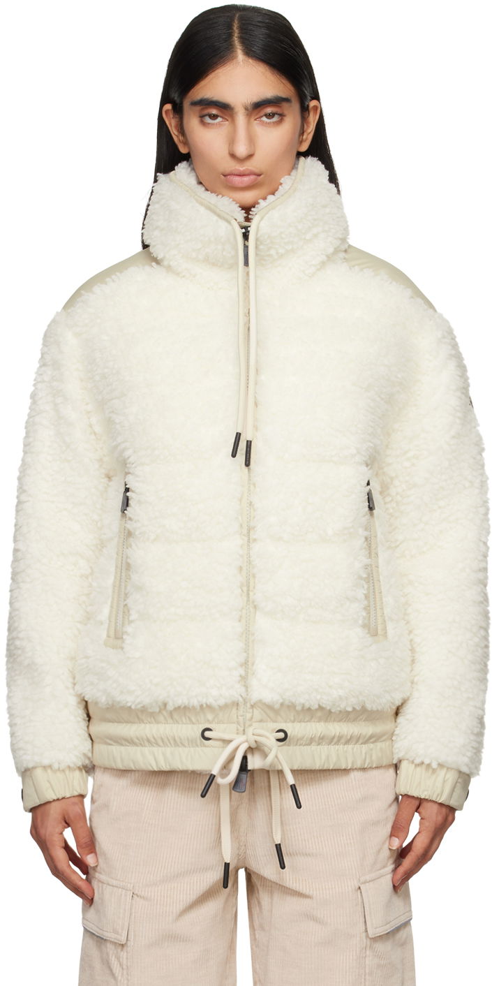 Takki Moncler Moncler Grenoble Teddy Faux-Shearling Down Jacket Valkoinen | J20988G00023899A9