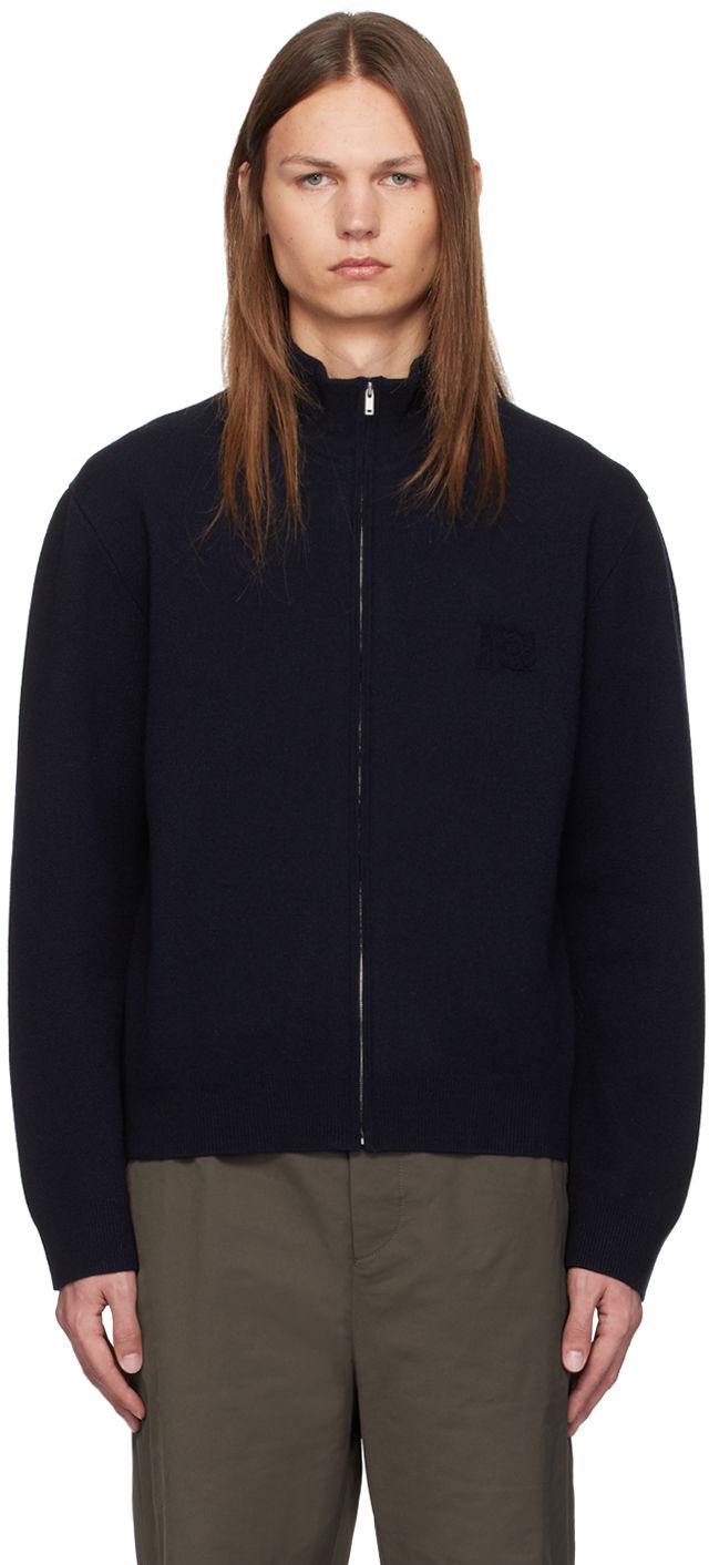 Takki Nanushka Navy Poval Track Jacket Musta | NM24PFSW00457