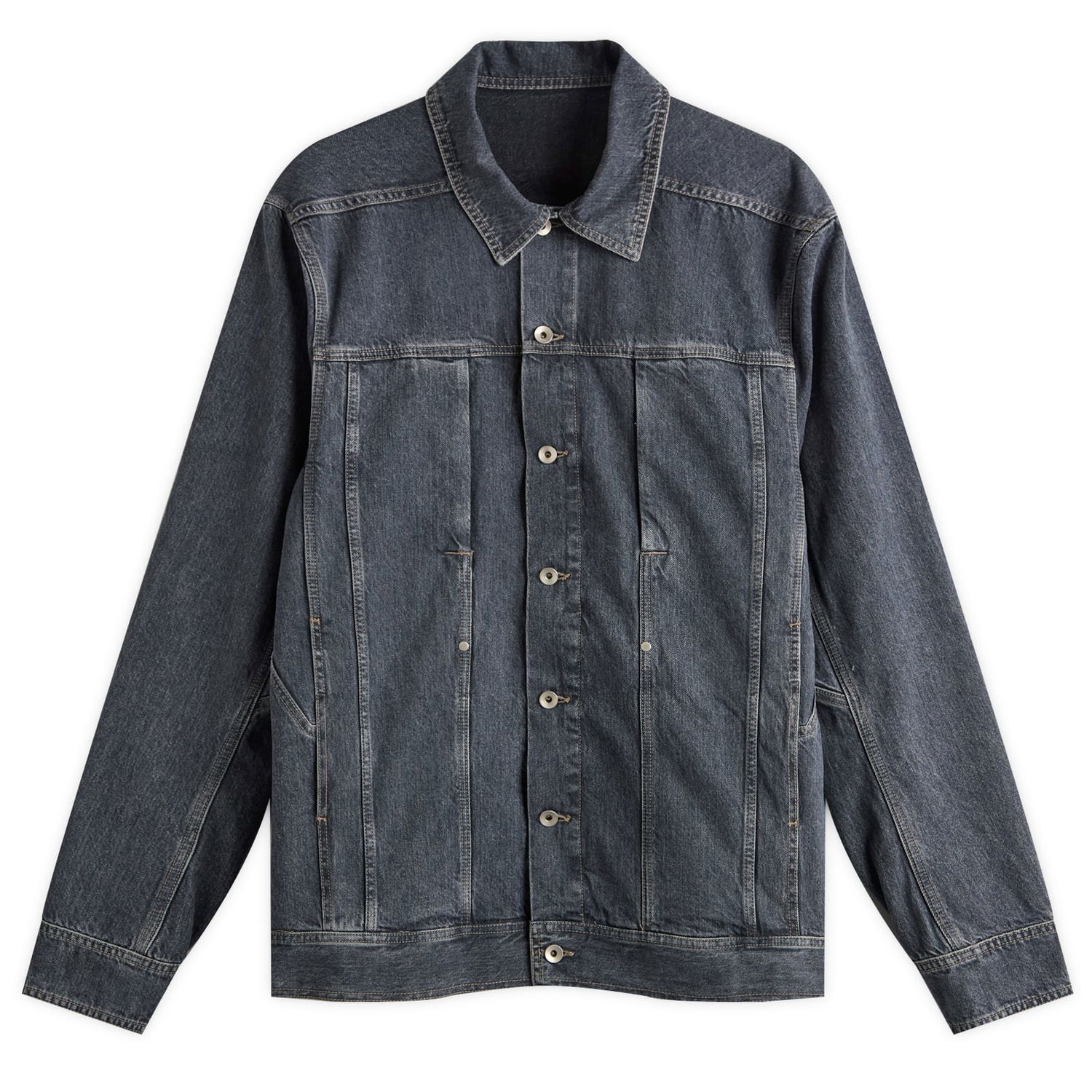 Takki Rick Owens DRKSHDW Denim Overshirt, Size Large Sininen | DU02E7752-DGY-58, 1