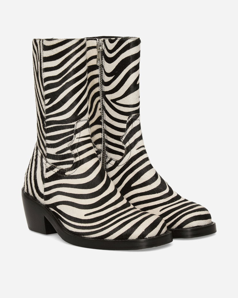 Asusteet Dries Van Noten Ponyhair Zebra Print Boots Monivärinen | 252-021707-302 900
