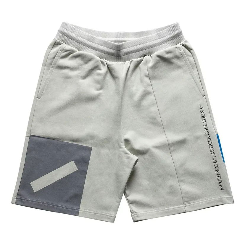 Shortsit A-COLD-WALL* A-COLD-WALL* Hemisphere Print Shorts Beige | ACWMB056-CHALK
