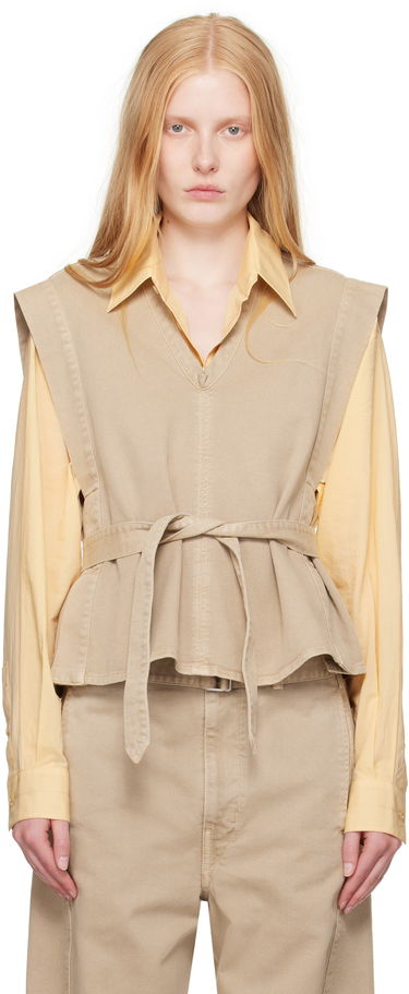 Liivi LEMAIRE Lemaire Chasuble Denim Peplum Vest Beige | TO1227 LD1043, 0