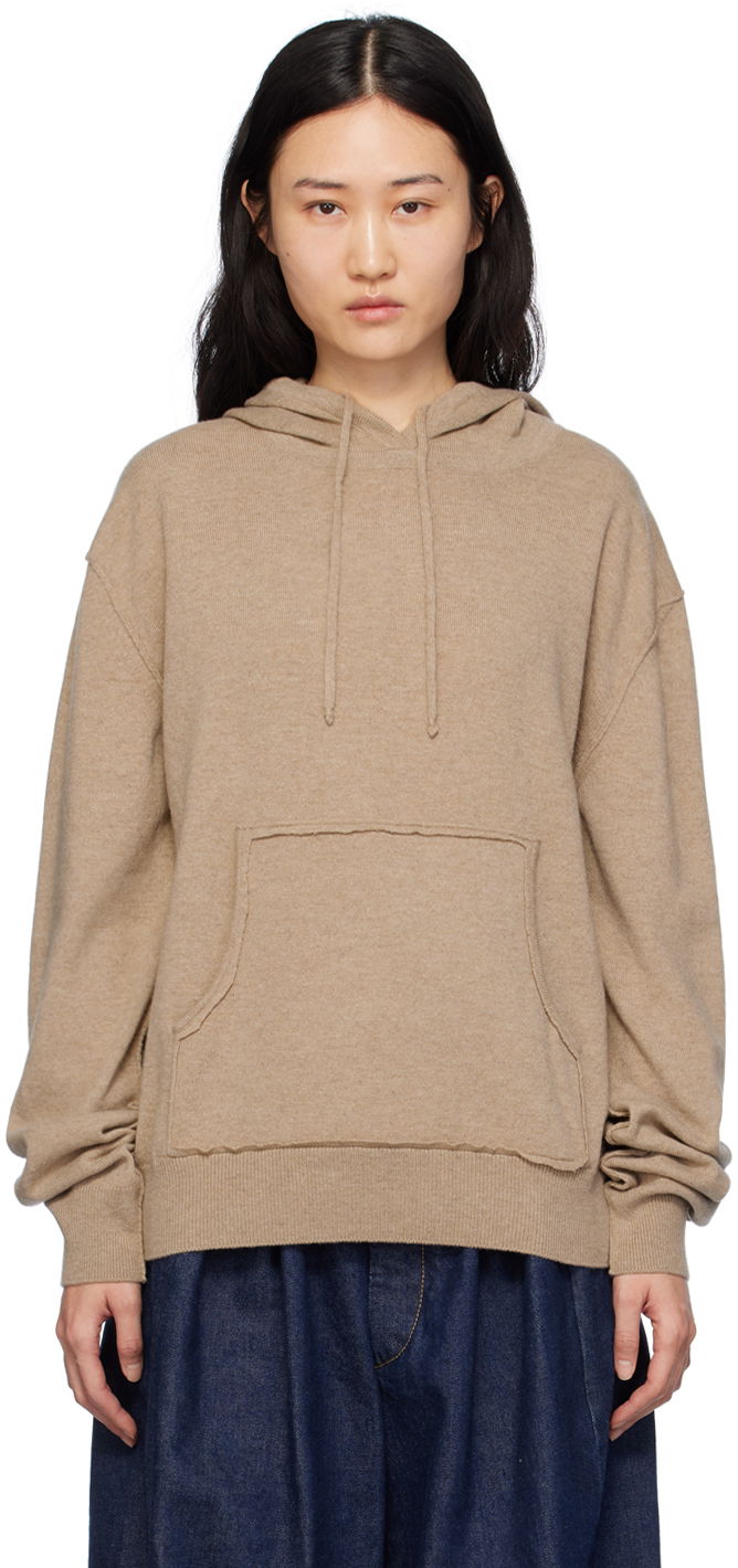 Huppari Maison Margiela Exposed Seam Hoodie Beige | S51GU0132 S18395