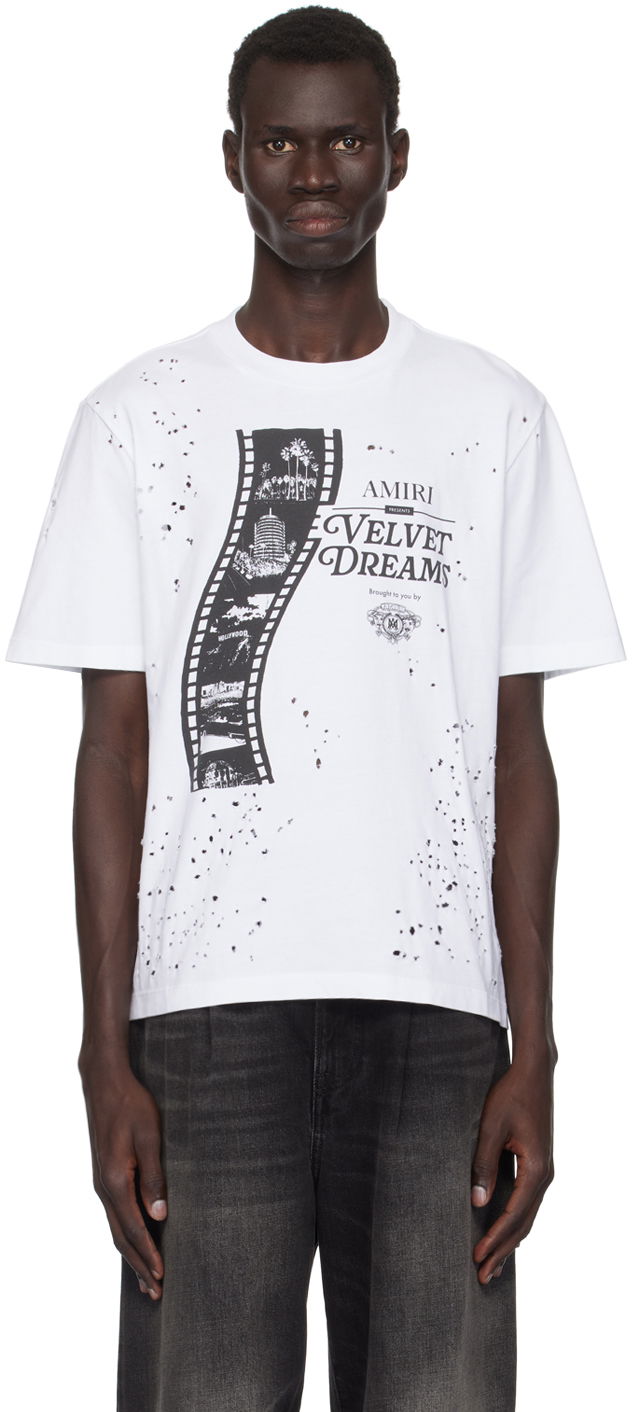 T-paita AMIRI Shotgun T-Shirt Valkoinen | AMJYTE1093