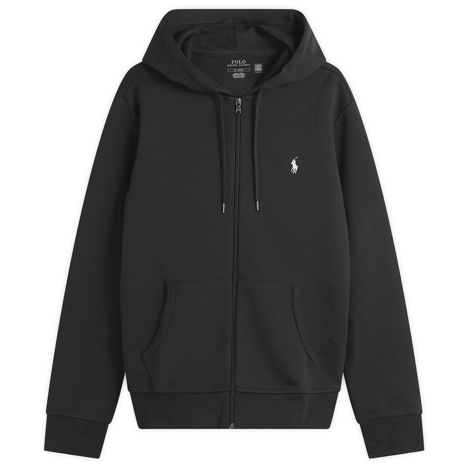 Huppari Polo by Ralph Lauren Double Knit Tech Zip Hoodie Musta | 710888282-BLK, 1