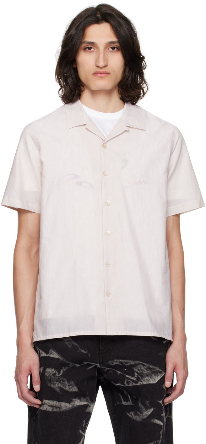 Paita Paul Smith PS by Paul Smith Striped Casual Shirt Beige | M2R-114R-M21793-60