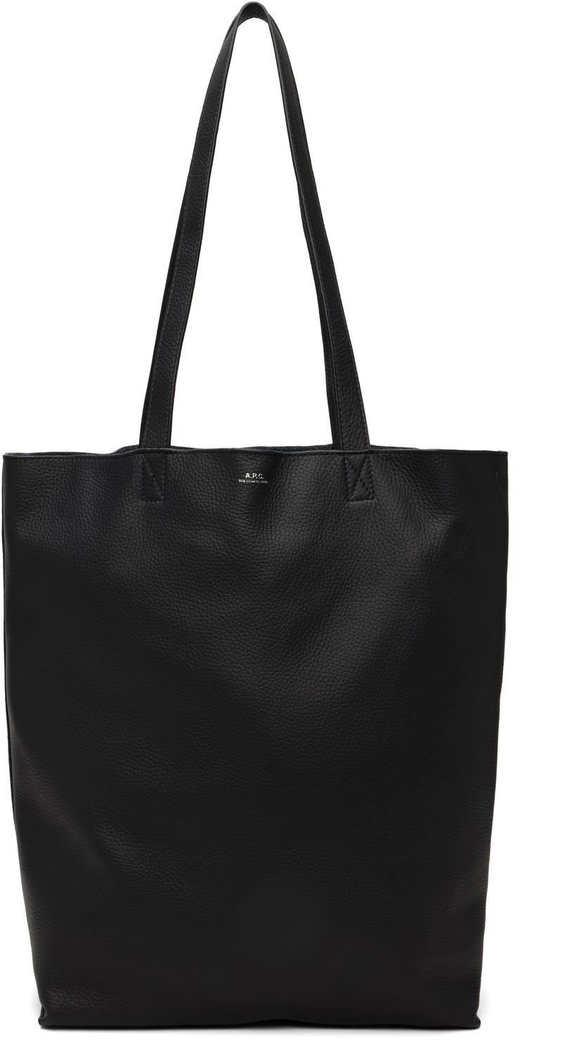 Kangaskassi A.P.C. A.P.C. Maiko Leather Tote Bag Musta | PXCBC-M61500