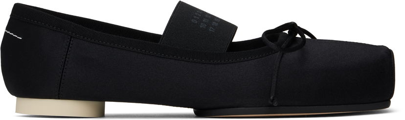 Tennarit ja kengät Maison Margiela MM6 Maison Margiela Satin Pointe Logo Ballerina Flats Musta | S59WZ0100 P5560