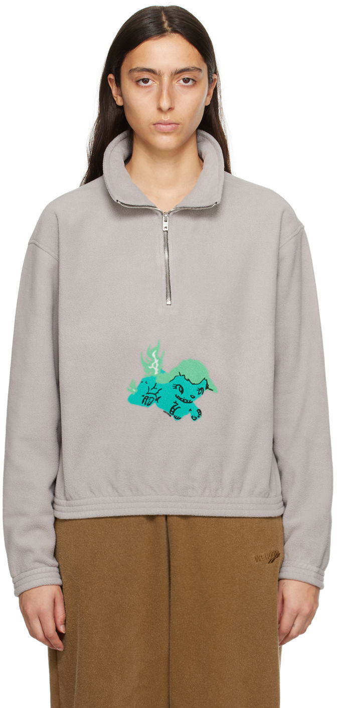 Huppari We11done We11done Pony Fleece Pullover Harmaa | WD-TS3-23-893-U-GY