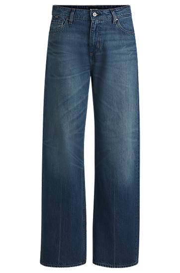 Jeans BOSS Cotton-Blend Denim Jeans Sininen | 50522849