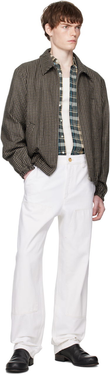 Takki A.P.C. A.P.C. Gilbert Houndstooth Zip Jacket Ruskea | WOASP-M32018, 3