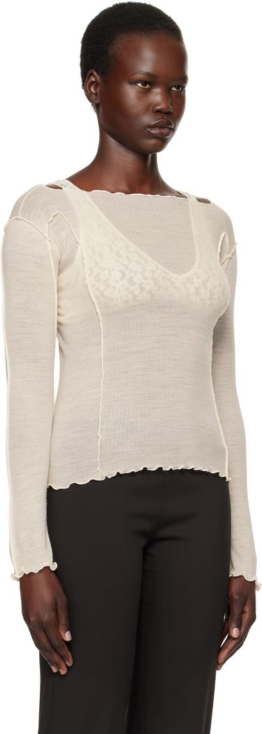 T-paita Baserange Omato Long Sleeve T-Shirt Valkoinen | TTML-WO-SP25, 1