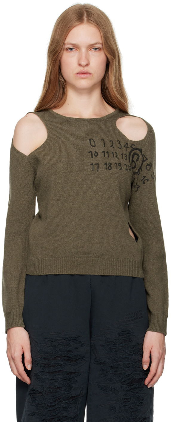 Villapaita Maison Margiela Cut Outs Sweater Vihreä | S62NH0034 M13071