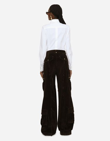 Paita Dolce & Gabbana Stretch Poplin Tuxedo Shirt Valkoinen | F5K50TFUEEEW0800, 2