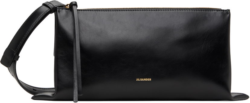 Olkalaukku Jil Sander Jil Sander Empire Small Leather Shoulder Bag Musta | J07WD0051_P6569