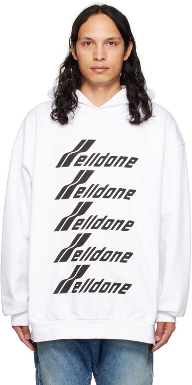 Huppari We11done We11done Print Hoodie Valkoinen | WD-TH3-22-729-U-WH, 0