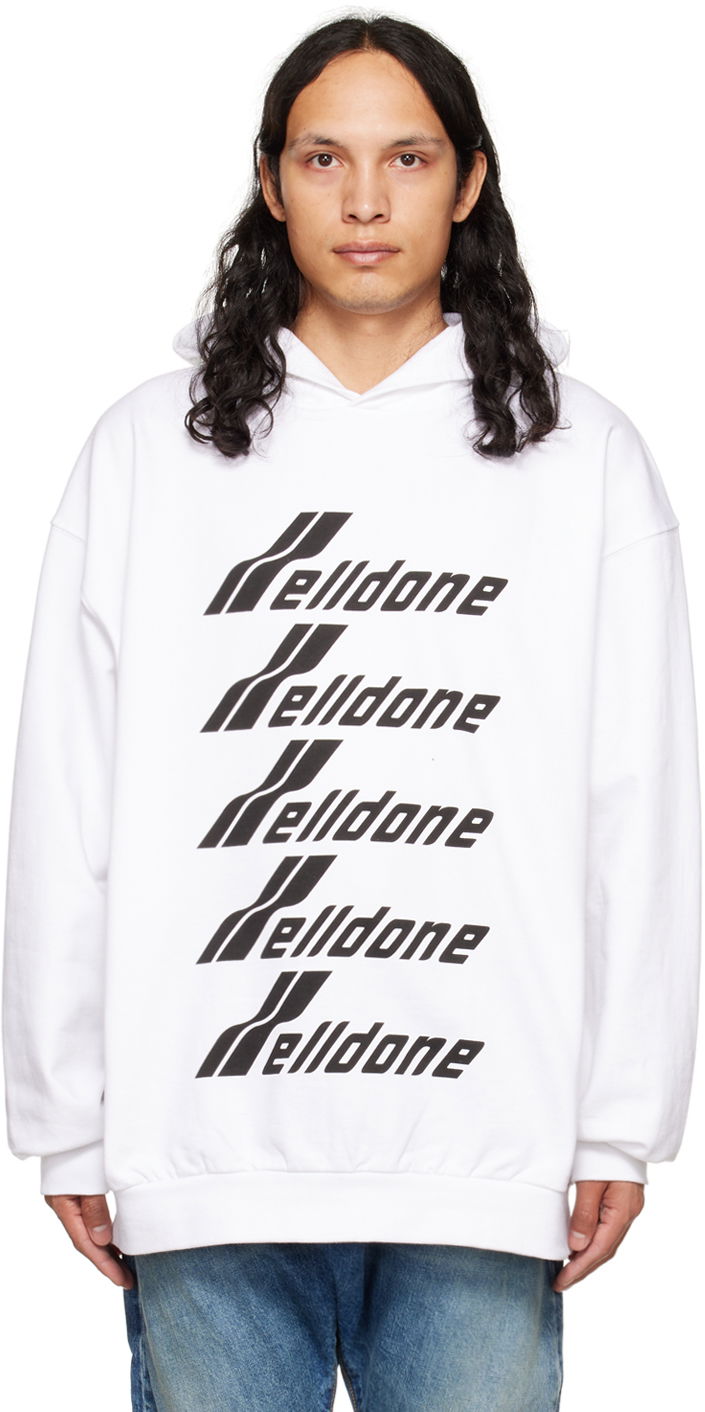 Huppari We11done We11done Print Hoodie Valkoinen | WD-TH3-22-729-U-WH