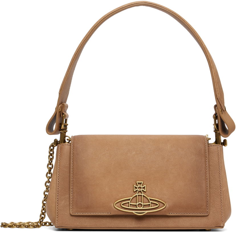 Olkalaukku Vivienne Westwood Vivienne Westwood Hazel Medium Shoulder Bag Beige | 4602000LW-L00A8-