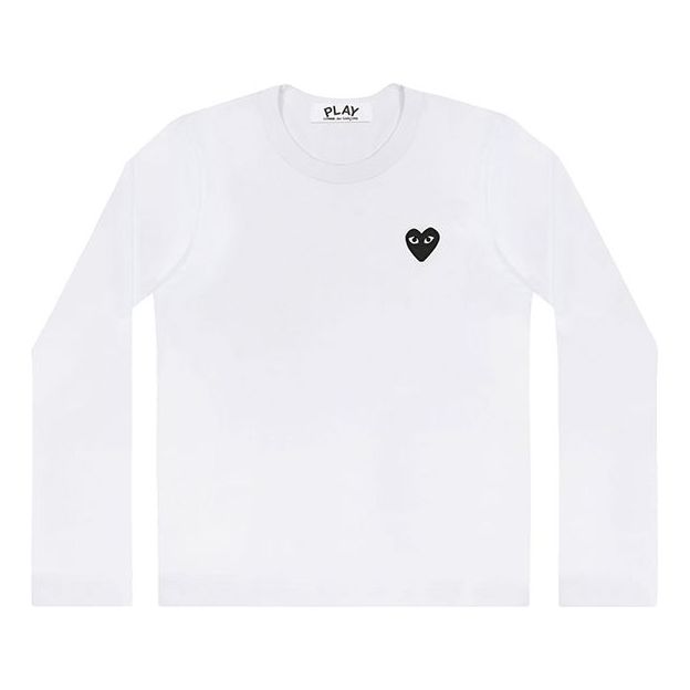 T-paita Comme des Garçons PLAY Small Logo Long Sleeve T-Shirt Valkoinen | AZ-T119-051-2, 0