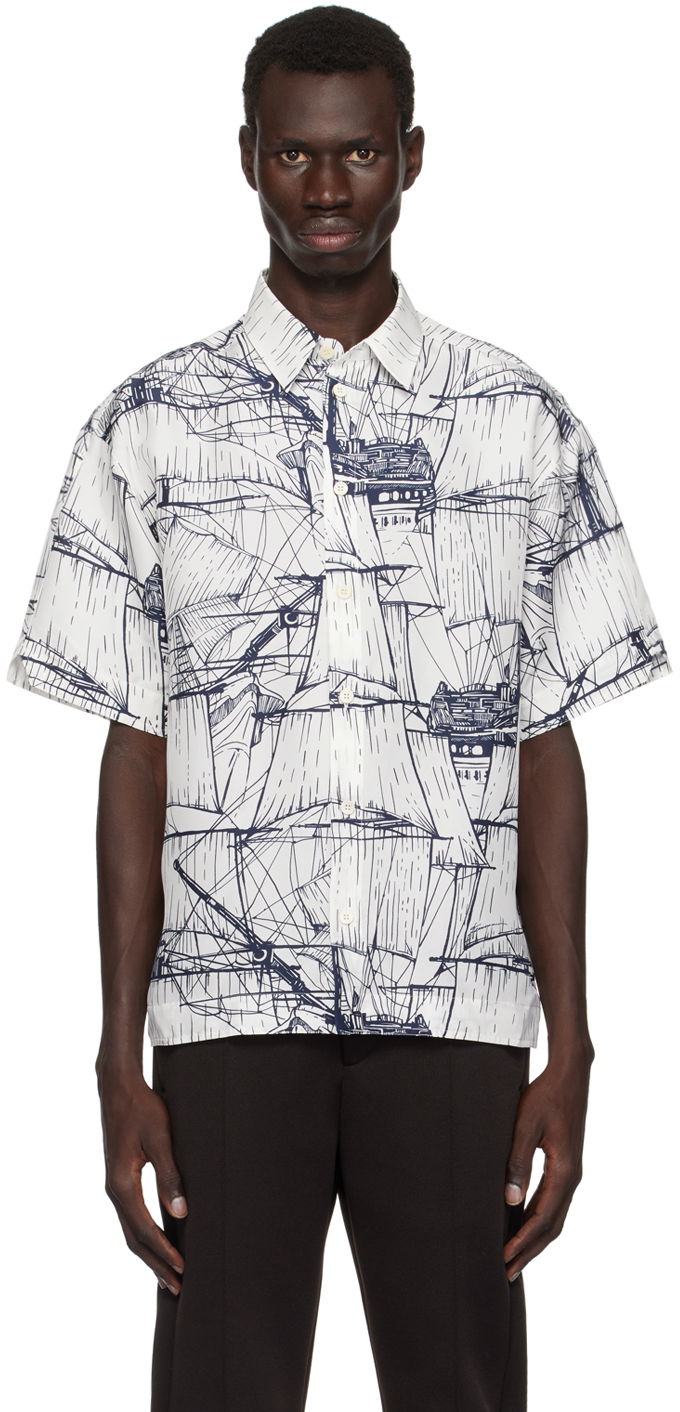 Paita FERRAGAMO Short Sleeved Shirt Valkoinen | 776026