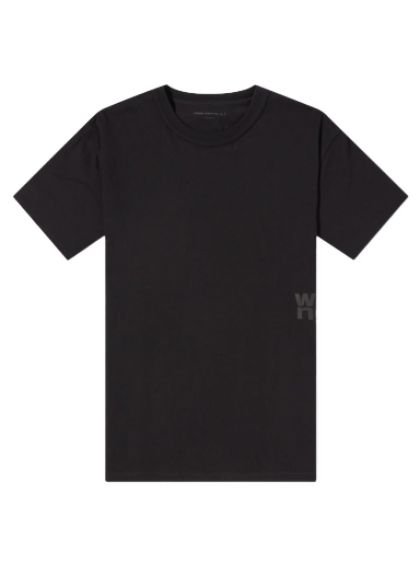 T-paita Alexander Wang Rubberised Logo Cotton T-shirt Musta | 4CC3221357-001