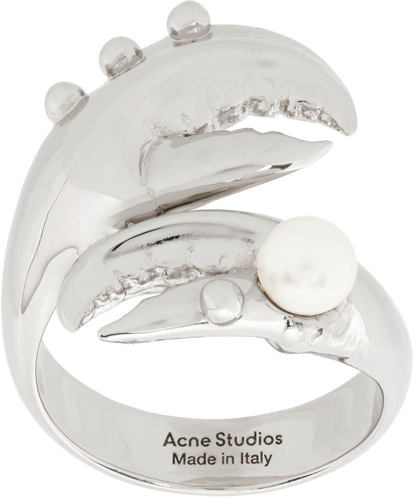 Sormus Acne Studios Acne Studios Claws Pearl Ring Metallinen | C50452-