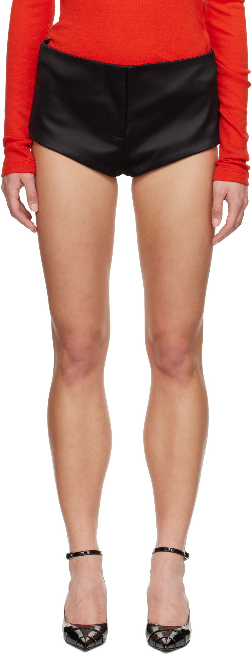 Shortsit Entire Studios Entire Studios Puppy Satin Shorts Musta | ESW-S25-5003-BS