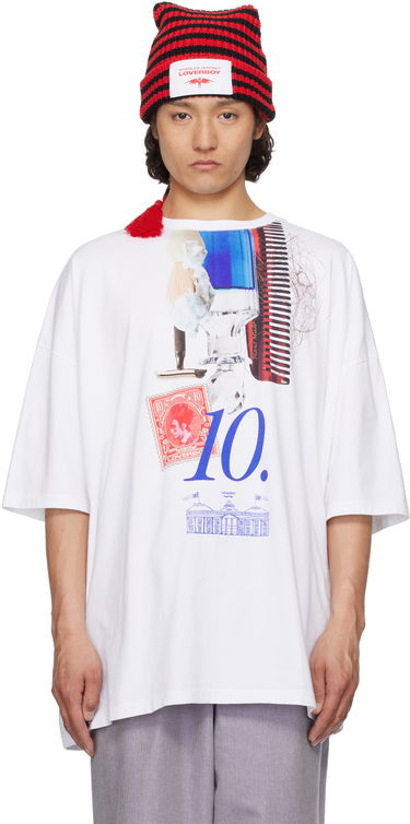 T-paita Charles Jeffrey Loverboy Charles Jeffrey LOVERBOY Oversized '10' Year Graphic T-Shirt Valkoinen | 54100601, 0