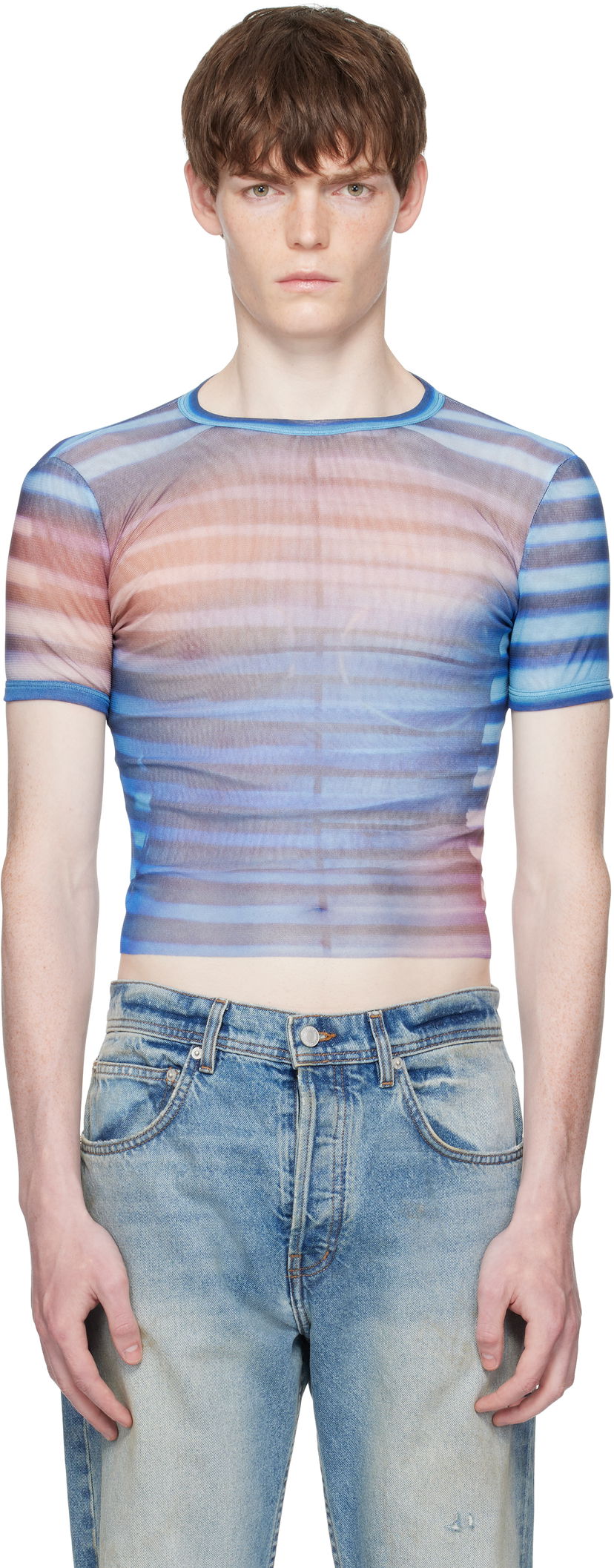 T-paita Jean Paul Gaultier Jean Paul Gaultier 'The Air' Baby Tee Sininen | 25/03-W-TO318-M005P-565034
